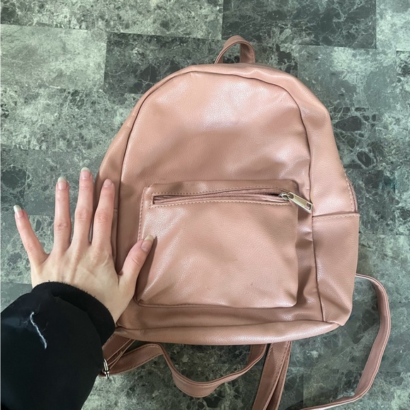 Salmon Coloured Mini Backpack - Picture 3 of 6